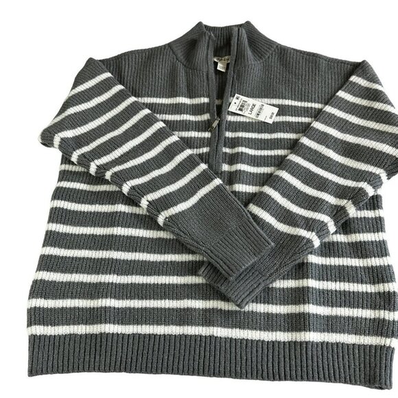 Style & Co Womens Sweater Grey/White Size S/M/L/XL Sku 2013 - Picture 1 of 8